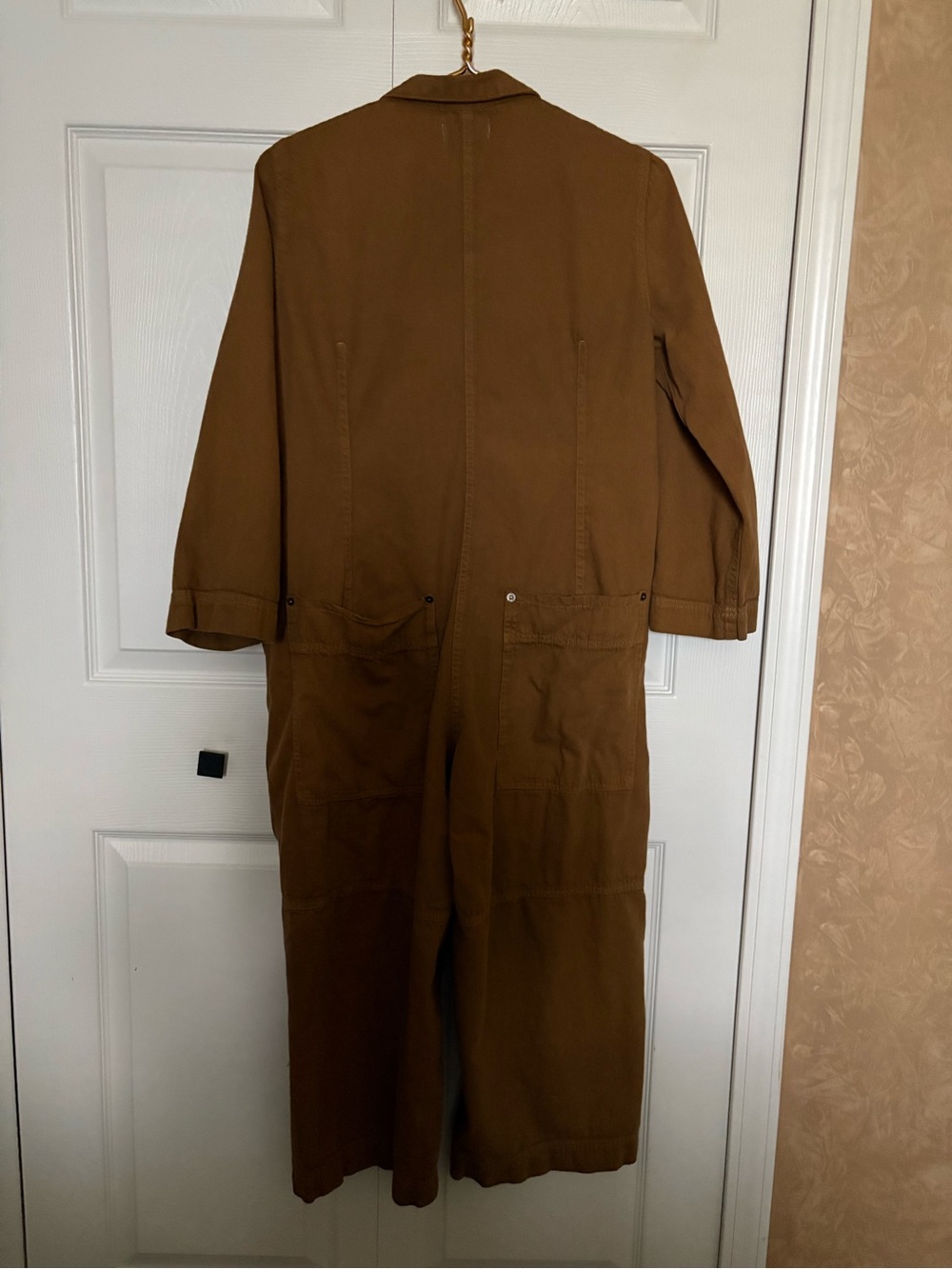 Free People Rust Brown Button-Up Utility Jumpsuit - Picture 3 of 4